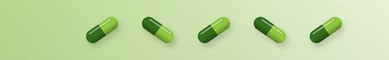 Row of Moringa Leaf Capsules