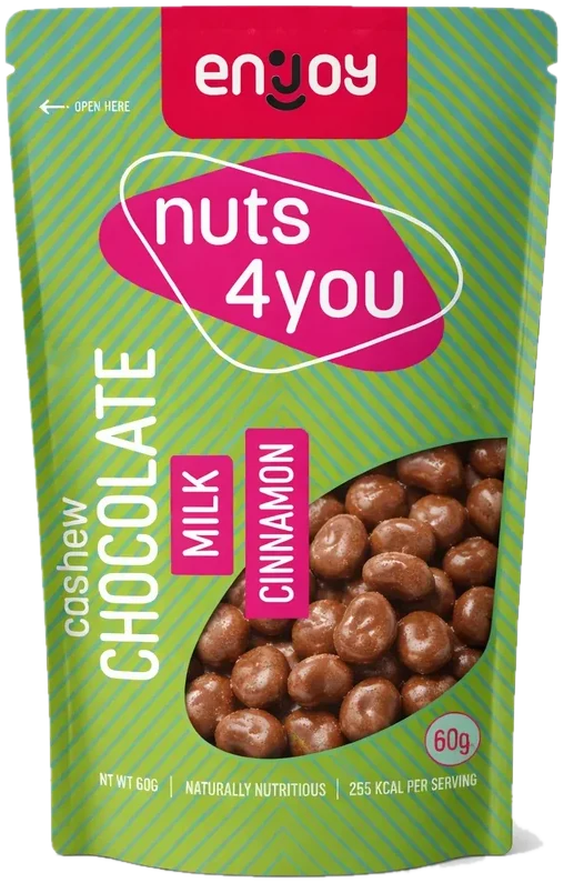 Enjoy Cashew - Cinnamon Chocolate pack, 60 g