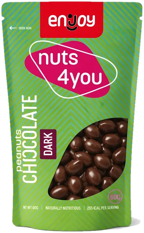 Enjoy Peanuts - Dark Chocolate pack, 60 g