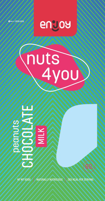 Enjoy Peanuts - Milk Chocolate pack, 60 g