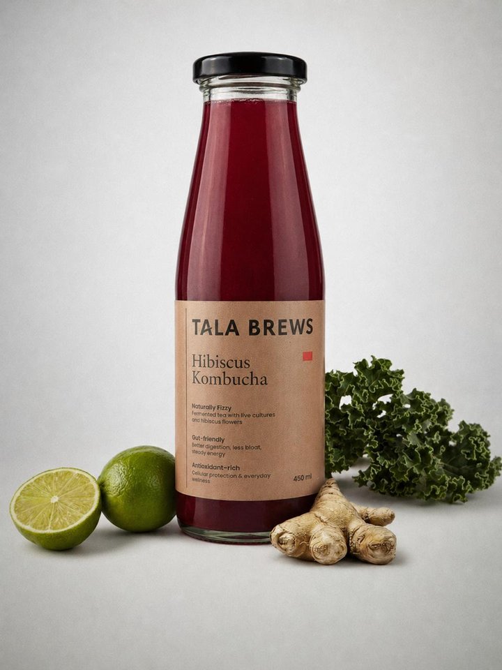 Kombucha Hibiscus bottle