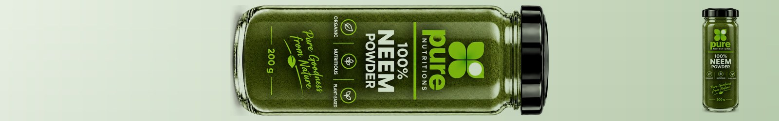 Pure Nutritions Neem Powder jars
