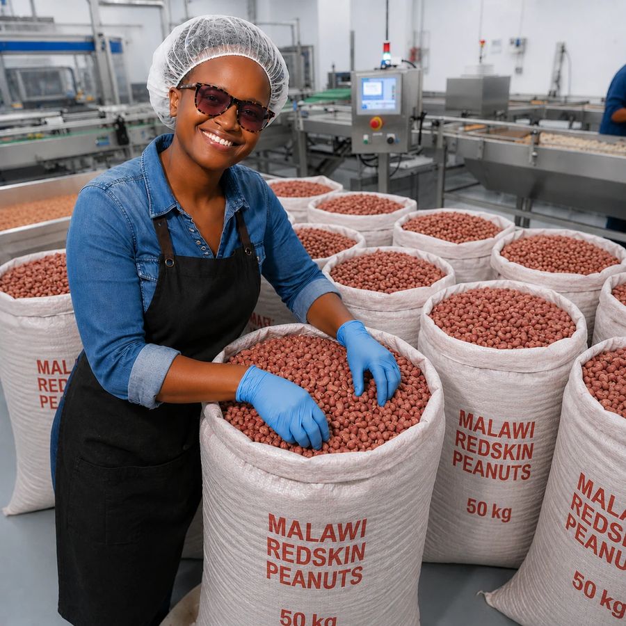 Sorting Malawi redskin peanuts